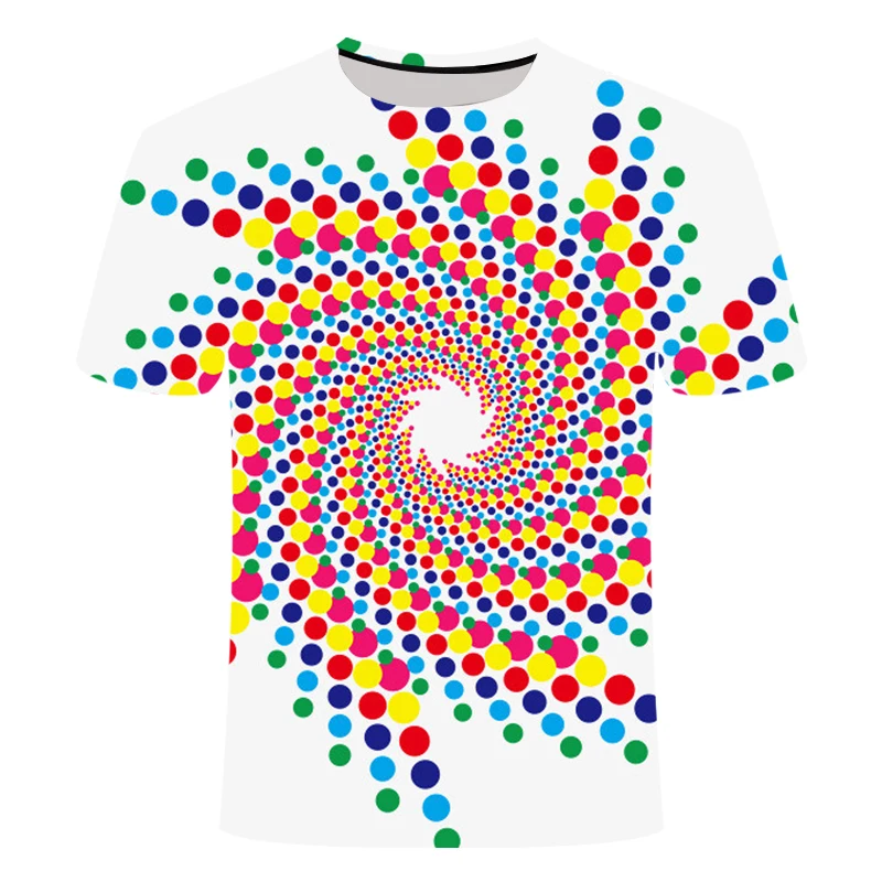 Летняя мужская футболка с короткими рукавами 3D принтом модная разноцветная camiseta