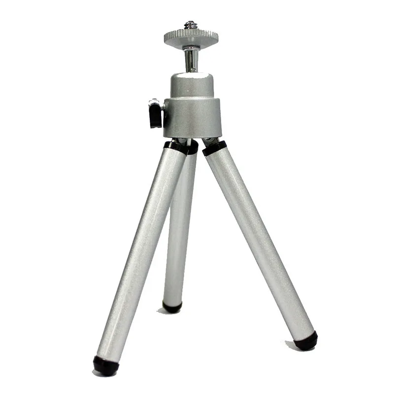 Aluminum Mini Tripod light Table Stand Extendable 3 Joint tripode Phone Holder Vlog Selfie For Digital Camera Cellphone iPhone - Цвет: 2  Joint Silver Colo