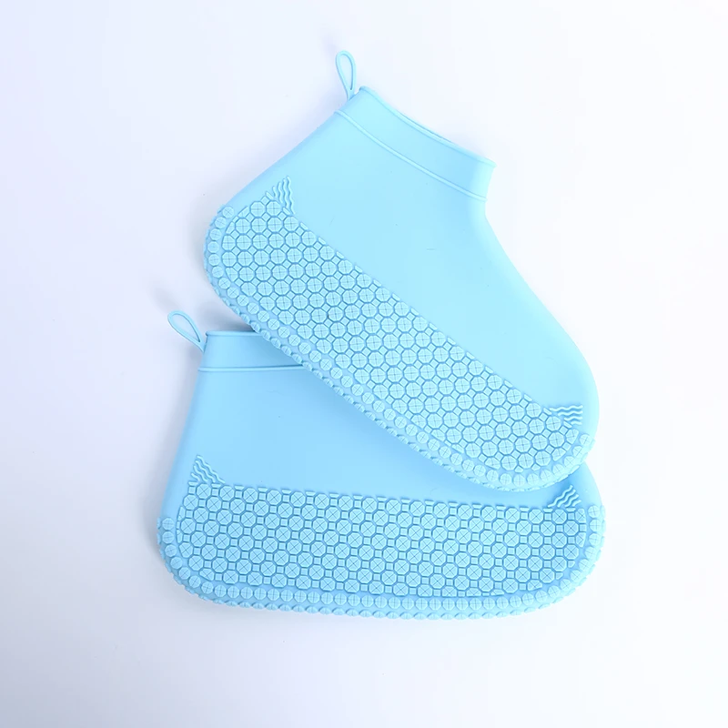 Новые высококачественные непромокаемые сапоги Водонепроницаемые для детей ПВХ резиновые сапоги Нескользящая водонепроницаемая обувь для дождливого дня для мужчин и женщин - Цвет: light blue