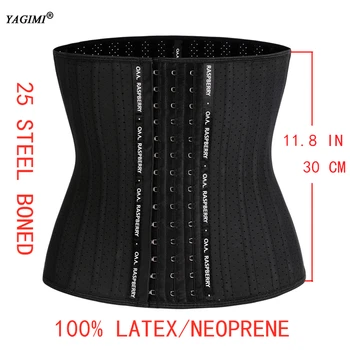 

YAGIMI Women Body Shaper Waist Trainer Cincher Latex 25 Steel Boned Shapewear Slimming Belt Butt Lifter Tummy Control BigSize