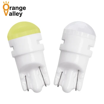 

100Pcs Car Light T10 LED Ceramic W5W 194 168 3 2835-SMD Dome License Map Lamp Parking Wedge lights Auto Bulb DC 12V