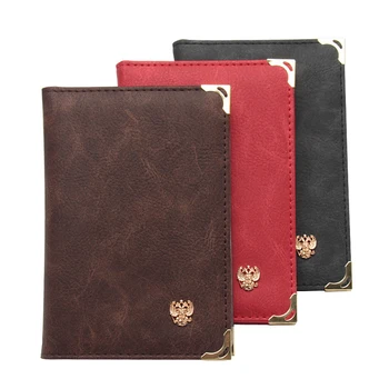 

Russian Black Retro Style Auto Driver License Bag PU Leather Cover For Car Driving Documents Card Credit Holder Wallet