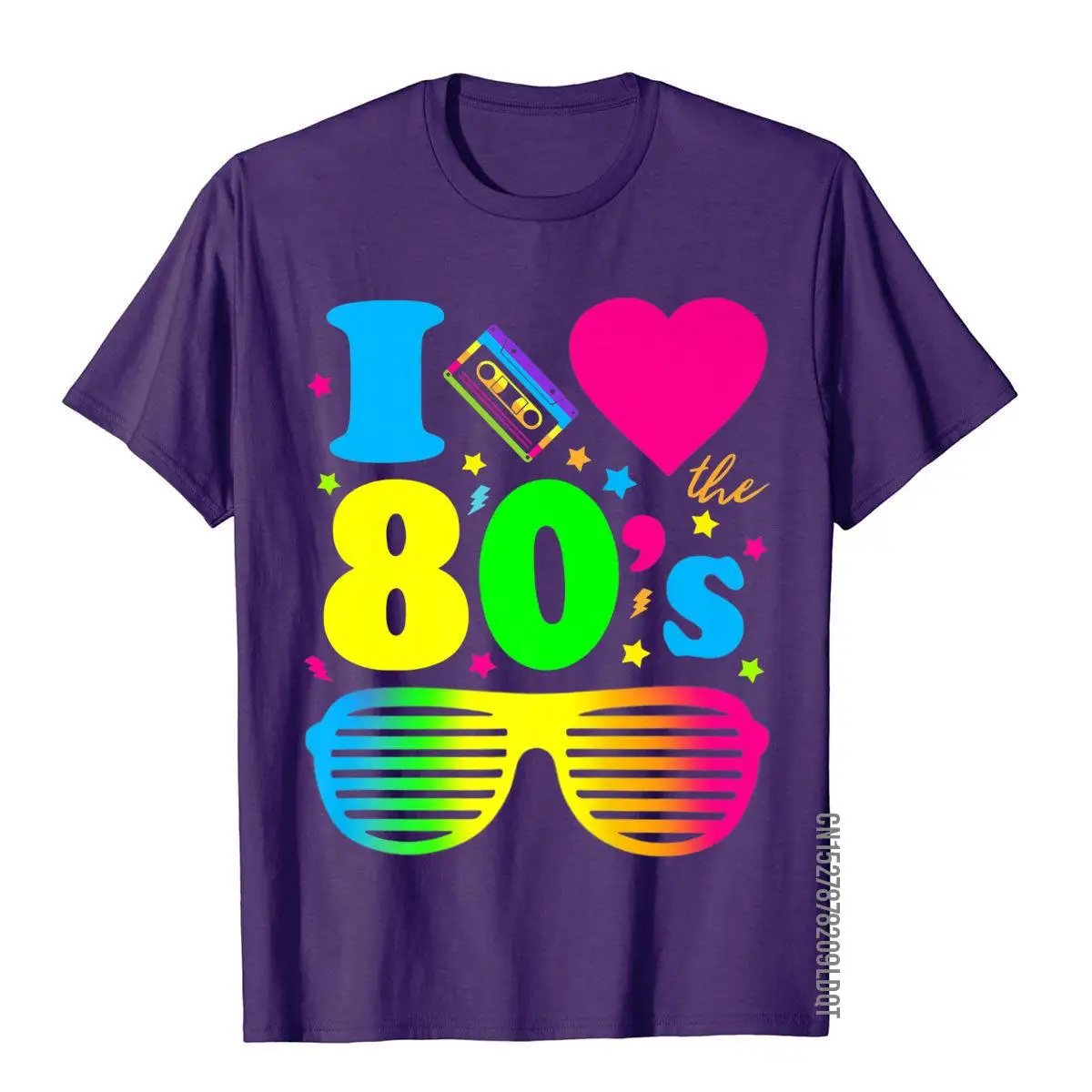 I Love The 80s Clothes for Women and Men Party Funny Tee Premium T-Shirt__B6023purple