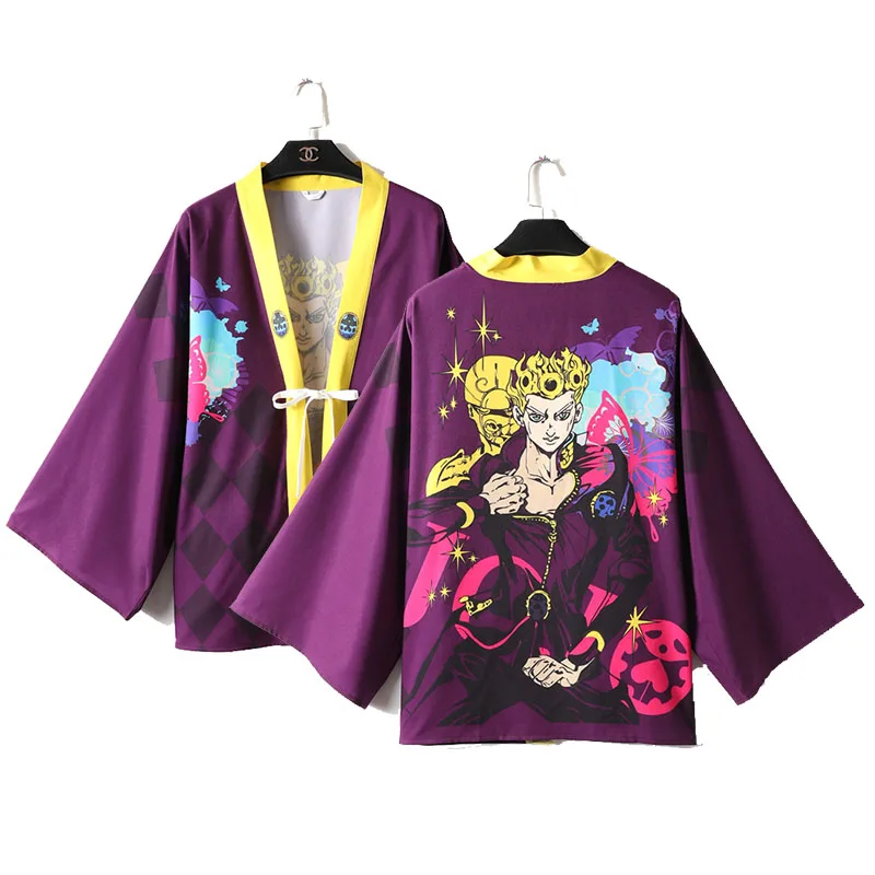 Аниме кимоно JoJos bistre Adventure Haori Giovanna bruo Bucciarati косплей для женщин и мужчин летняя