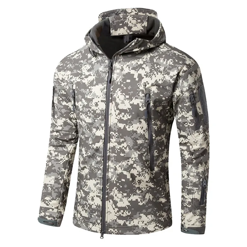 Men Winter Long Sleeve Zipper Outdoor Hooded Sweatshirt Cardigan Tops Autumn Outdoor Jackets A1