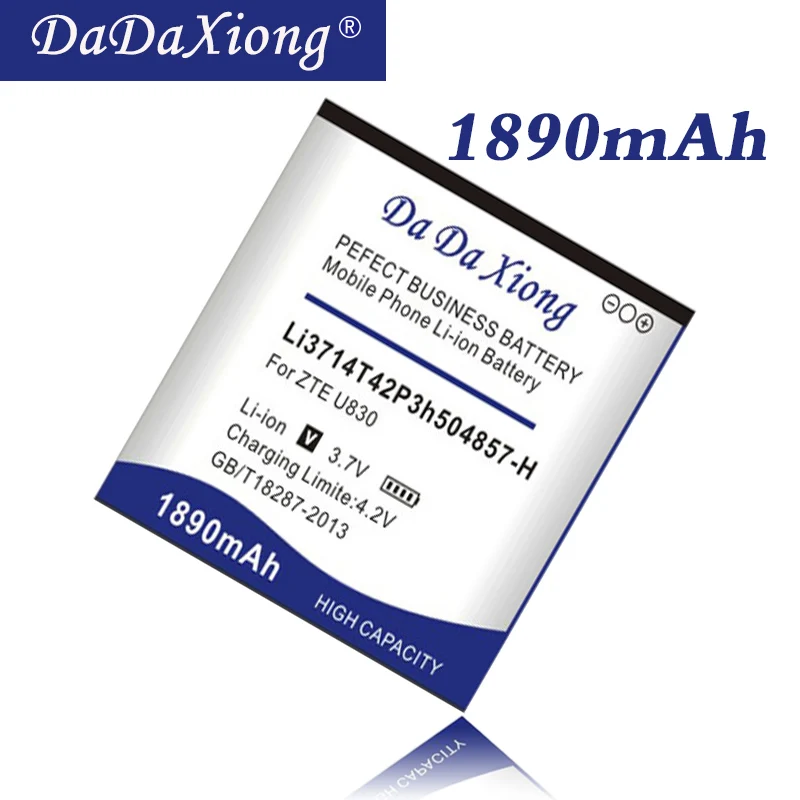 Аккумулятор DaDaXiong 1890 мАч Li3714T42P3h504857-H для ZTE Beeline Smart 2 V808 U880S U812 V788D U830 N788 U788 N789 N799D |