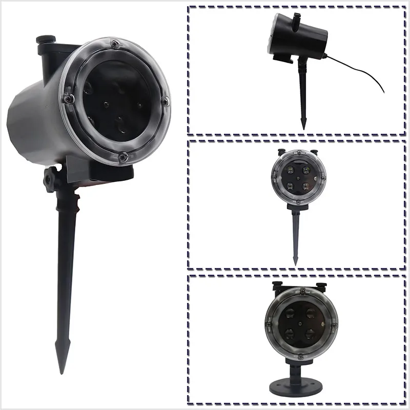 

7pcs/set Christmas Lights LED Projector kit Snowflake Moving Landscape Xmas home Outside hotel Decorations