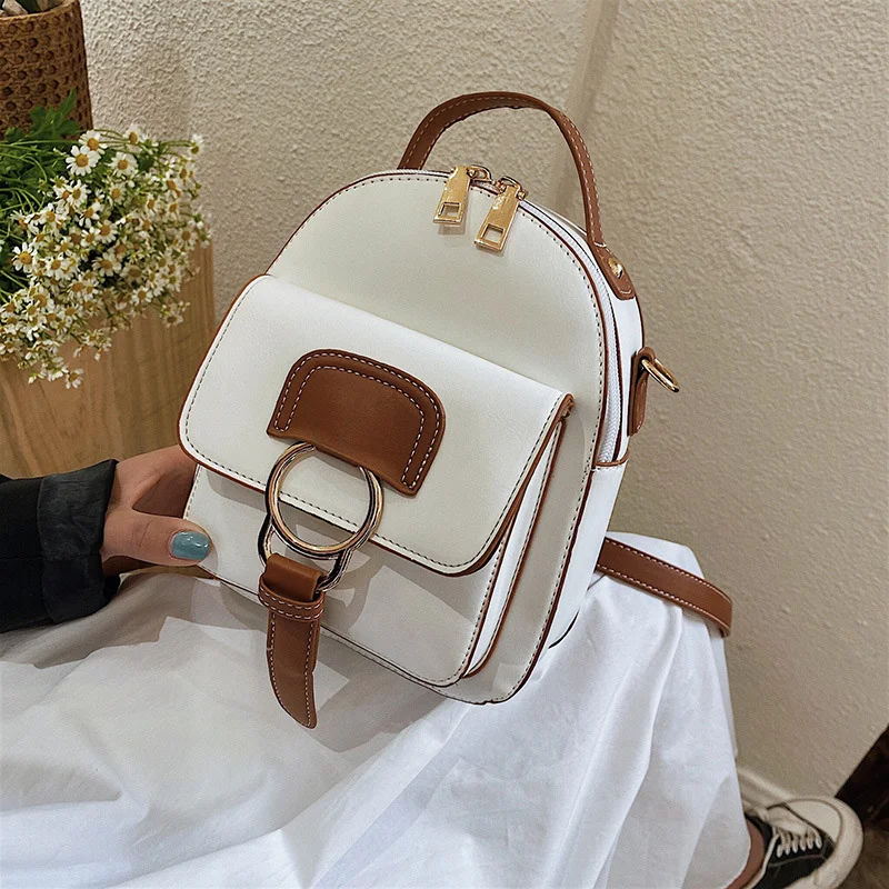 Large Capacity Women Backpack High Quality Pu Leather Vintage School Bag  Travel Bags For Women Multi-functional Girls' Chest Bag - Backpacks -  AliExpress