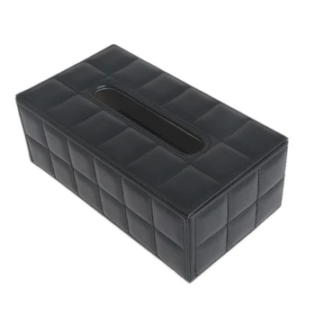 

Durable Leather PU Standard Tissue Box Holder For Home Office Car Rectangular