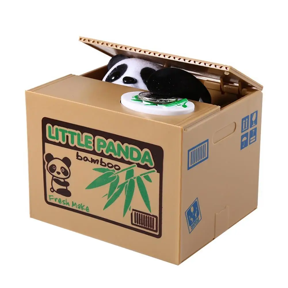 Автоматическая кража монета панда коробка кража деньги копилка панда Медведь английский говорящий отличный подарок игрушки для детей - Цвет: panda