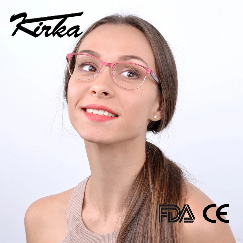 Женская оправа для очков Kirka очки близорукости из металла Модные оптические Oculos De