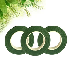 3 rouleaux de ruban adhésif pour décoration florale, 27M, pour emballage, tige, Bouquet, DIY bricolage, (vert) 