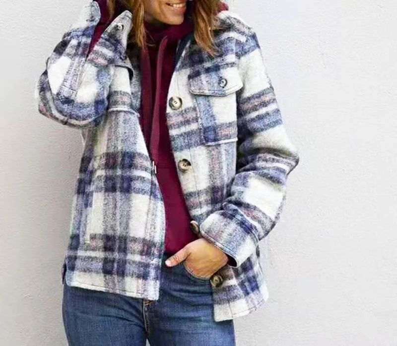 Женщины-Isabel Etoile Label Gabrion одеяло пальто в клетку Blu зеленый хаки серый клетчатый