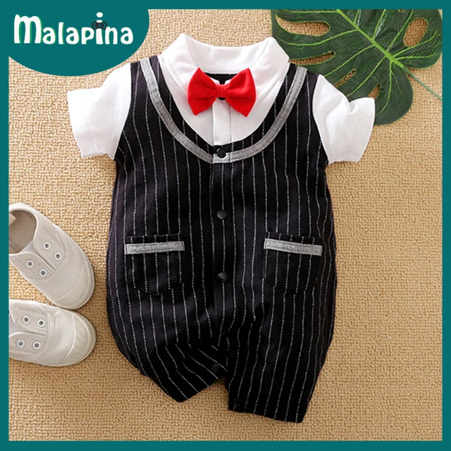 Malapina Baby Boy Romper Kids Summer Spring 0-24M Age Infant Gentleman Toddler Newborn Outfits Baby Girls Clothes 2021 Like the picturev