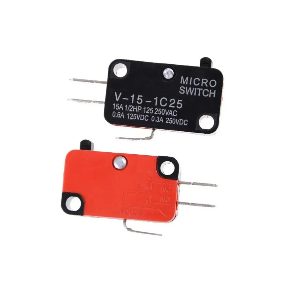 

10pcs/lot Large micro switch V-15-1C25, silver point V-15-IC25 microwave oven, contact switch, copper point tact switch