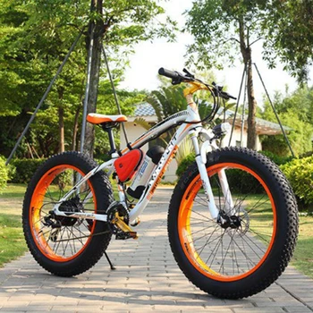

Electric bike 26inch 21speed ebike 4.0 fat tire Electric Bicycle beach Mountain Snow E-bike