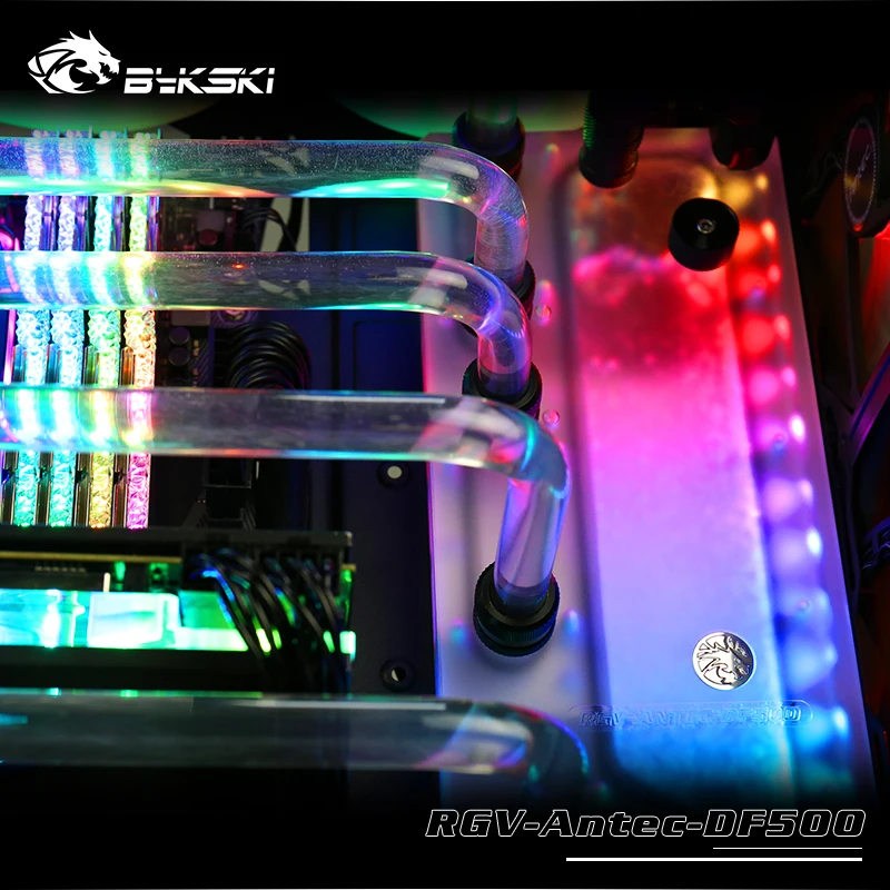 BYKSKI ANTEC DF500 Chasis использованный чехол Wate Tank с компьютерным охлаждением RGB резервуар