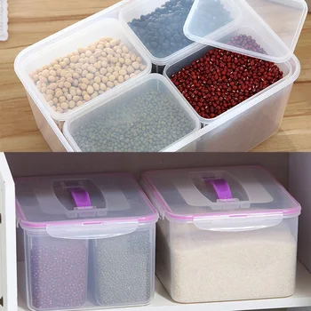 

Refrigerator Dry Goods Rectangular Transparent Fresh-Keeping Large-Capacity Storage Compartment Food Box Plastic Sealed Kitchen