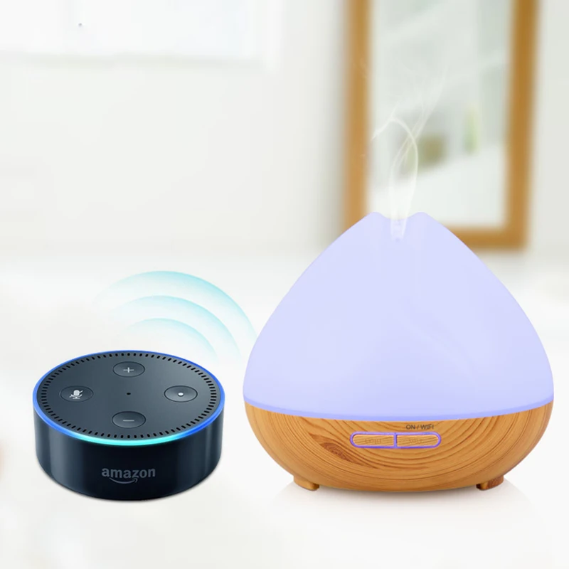 400 мл умный Wi-Fi беспроводной диффузор с ароматом эфирного масла под дерево Совместимость с Amazon Alexa Google Home для автомобиля комнаты спальни