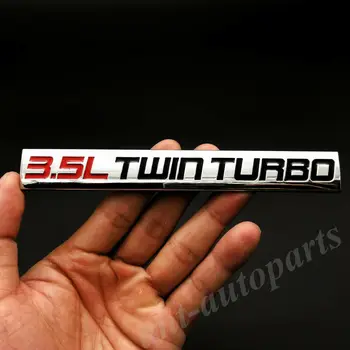 

Metal Chrome 3.5L Twin Turbo Engine Car Auto Trunk Emblem Badge Decals Sticker