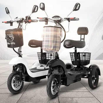 Online Daibot Elektrische Roller Für Ältere/Behinderte 3 Räder Elektro-scooter 12 Inch 48V 500W Tragbare Erwachsene Elektrische Dreirad