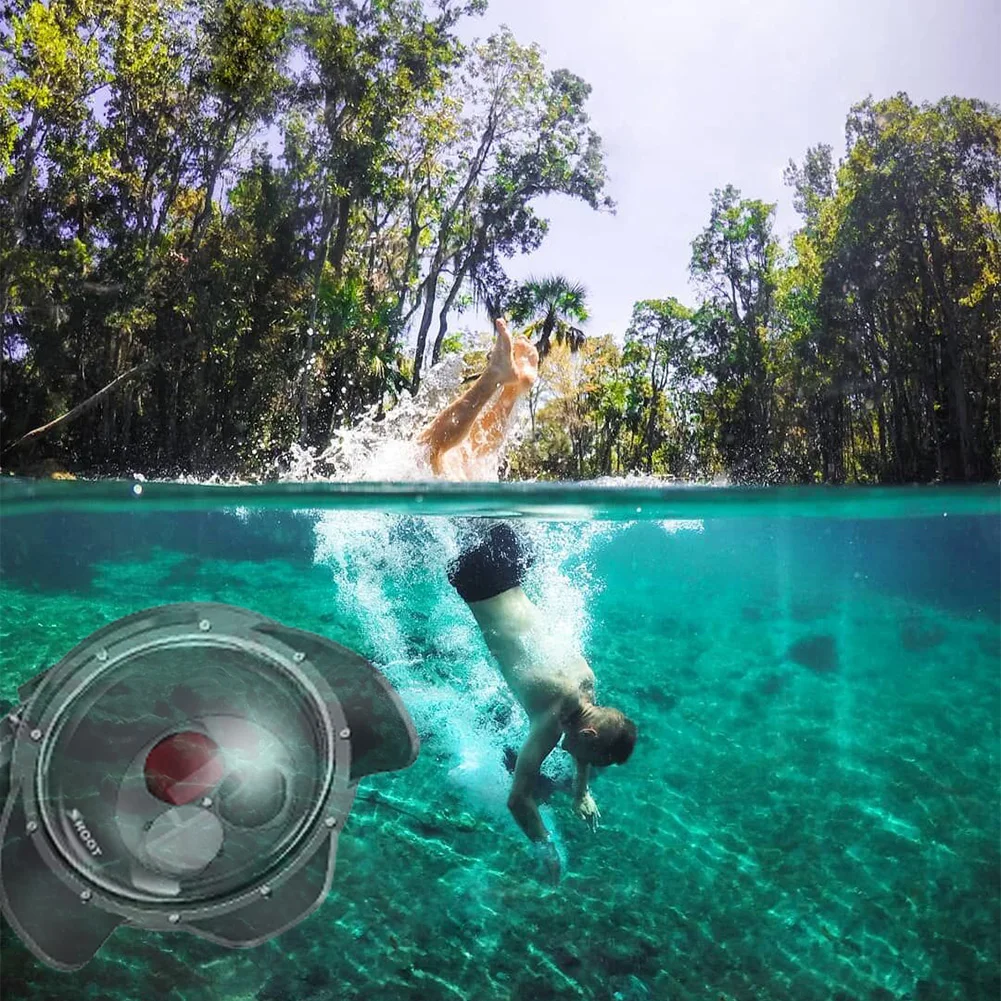 

With Trigger Clear Photography Waterproof Accessories Durable Lens Protection Deep Sea Diving Dome Cover For Gopro Hero7 6 5