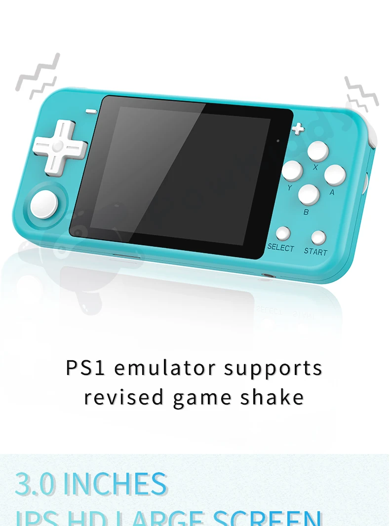 POWKIDDY Q90 3 Inch Mini Handheld Game Player Open System Retro Video Game Console PS1 FC 64G 5000 Games Consoles Gaming Box