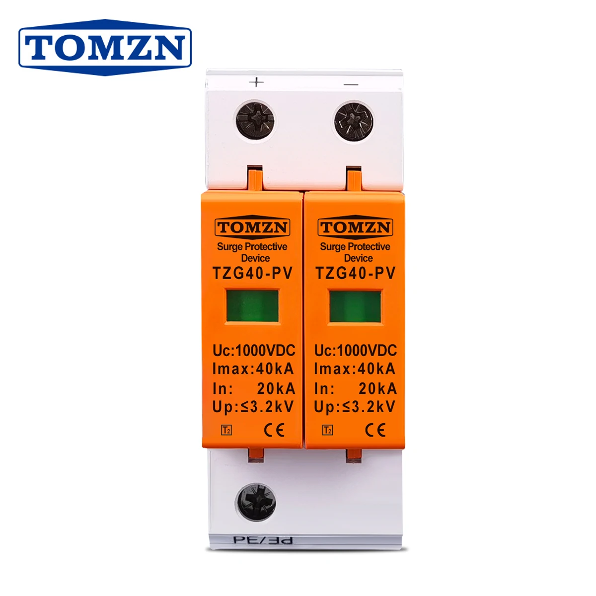 SPD DC 1000V 20KA~40KA House Surge Protector Protective Low-voltage Arrester Device 2p 63a 3 phase voltage protective device 4 wire automatic recovery over