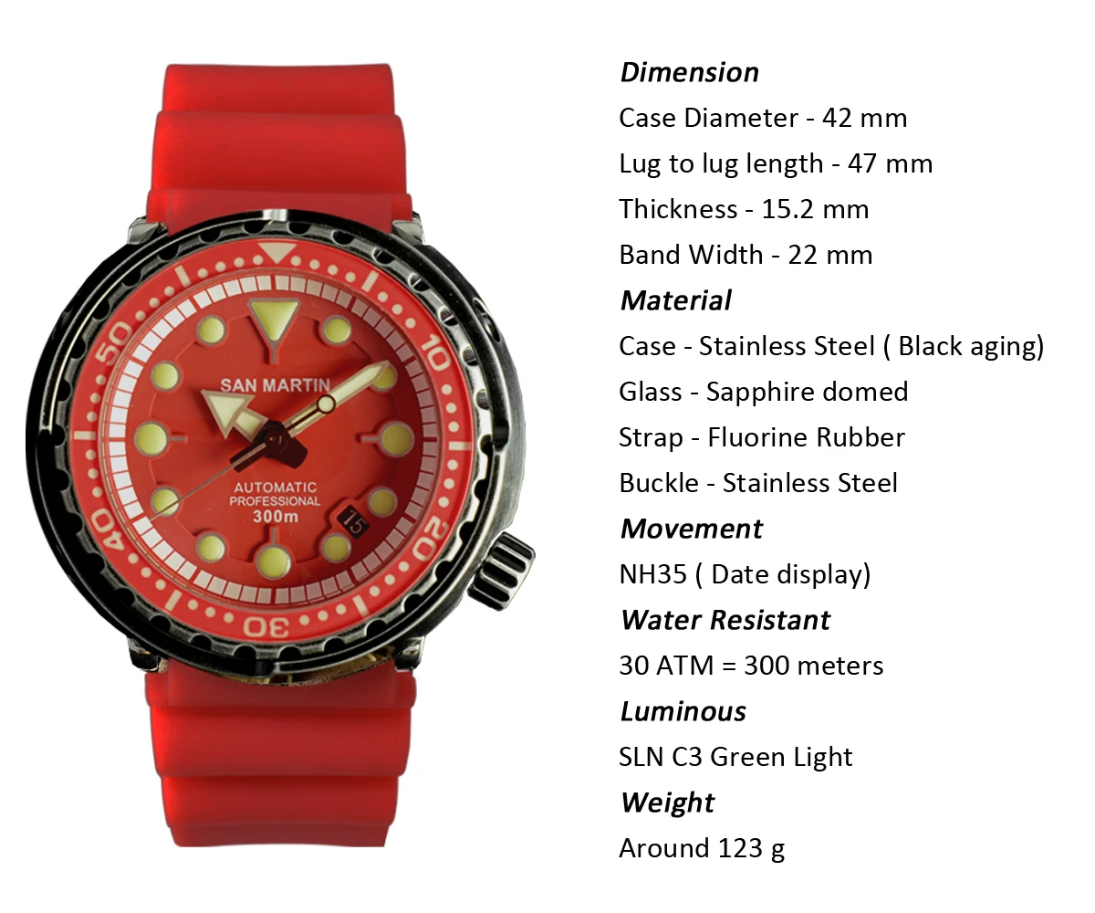 Lugyou Сан Мартин тунец часы черный старение автоматические NH35 мужские дайвинг часы нержавеющая сталь 30 бар водонепроницаемый сапфир Дата Окно