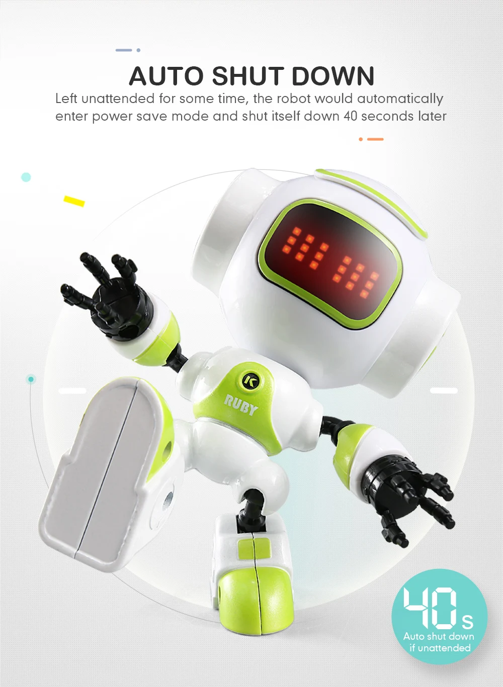 Мини Робот JJRC R8 RUKE/R9 рубиновое сенсорное управление DIY жесты мини умный