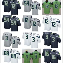 Мужские футбольные майки Seattle Shaquem Griffin Russell Wilson Bobby Wagner Doug Baldwin