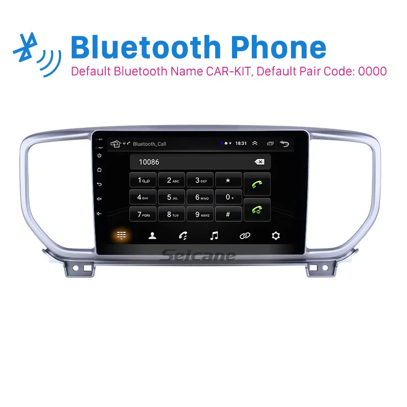 

Seicane Car 2Din Android 8.1 HD 9" GPS Navi Stereo for Kia Sportage R 2018 2019 with Bluetooth USB Touchscreen support Carplay