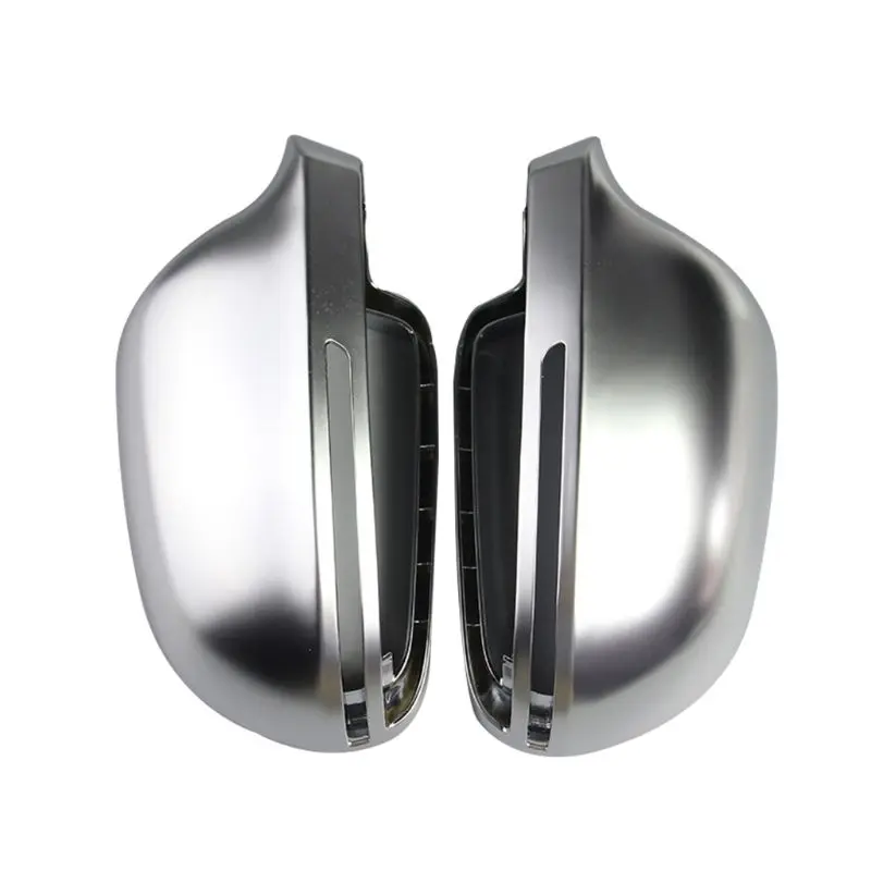 

New 1 Pair of Silver Matte Chrome Rearview Mirror Cover Shell Protection Cap for Aodi B8 A3 S3 RS3 A4 A5 A6 S4 RS4 S6 RS6 Q3