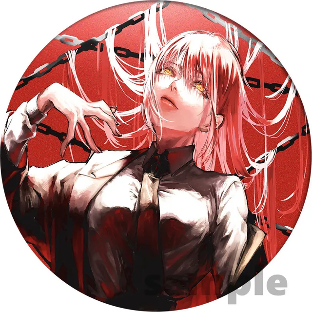 Anime Chainsaw Man Badge Makima Brooch Pin Cosplay Badges For Cloth Backpack Cosplay Anime Accessories 24