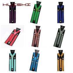 HUISHI Y Suspenders Skirt Women Men leather Y-Back Clips Set Braces Adjustable Strap For Male Pants Shirt Girl Skirt Accessories