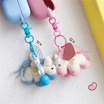 

Cartoon keychain headphone cover For airpods Pro Case Cute keyring silicon Protective case For airpods Pro 3 Earphone Cover capa