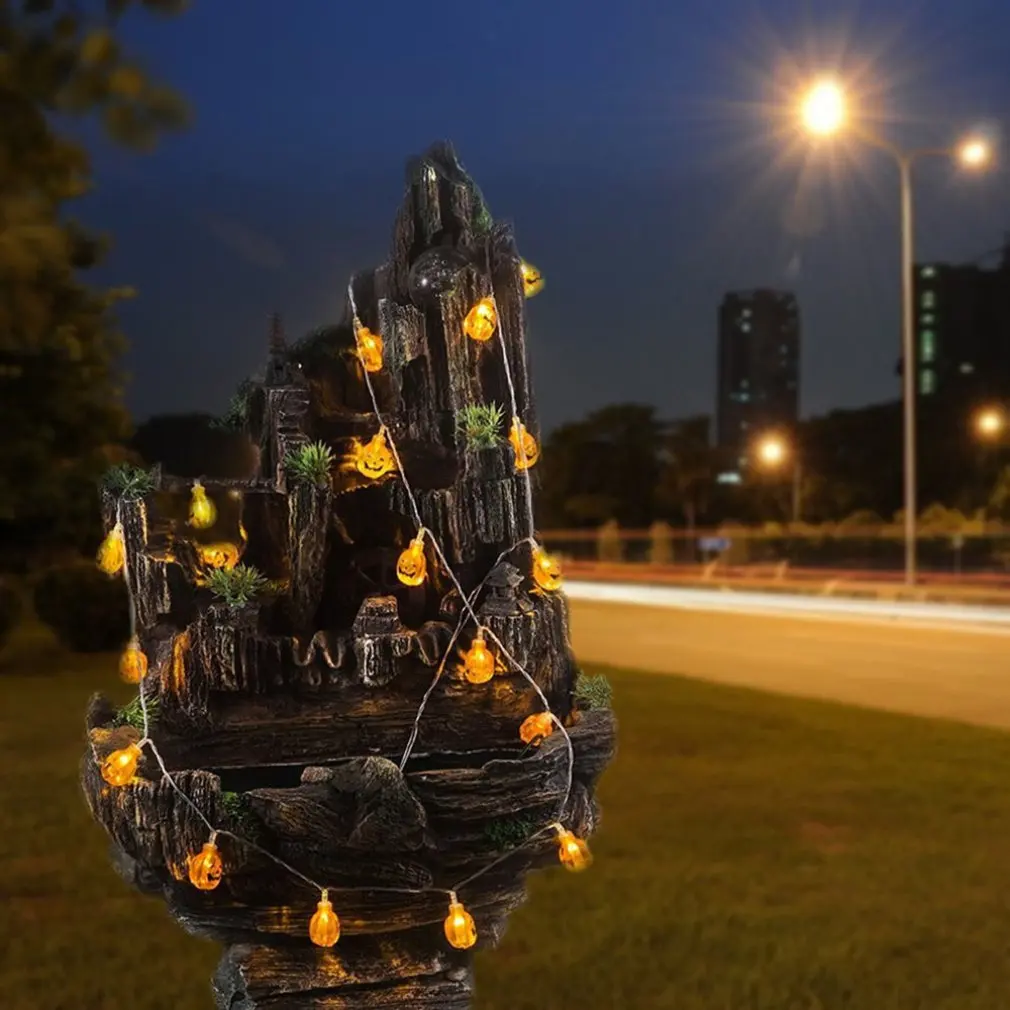 Солнечная гирлянда для использования вне помещения 30LED Тыква гримаса Хэллоуин сад пейзаж декоративный светильник управление светом
