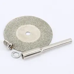 10pcs/set 30mm Diamond Cutting Discs +2 Arbor Shaft CutOff Blade Drill Bit Dremel Accessories Rotary Tool Abrasive Cut Metal
