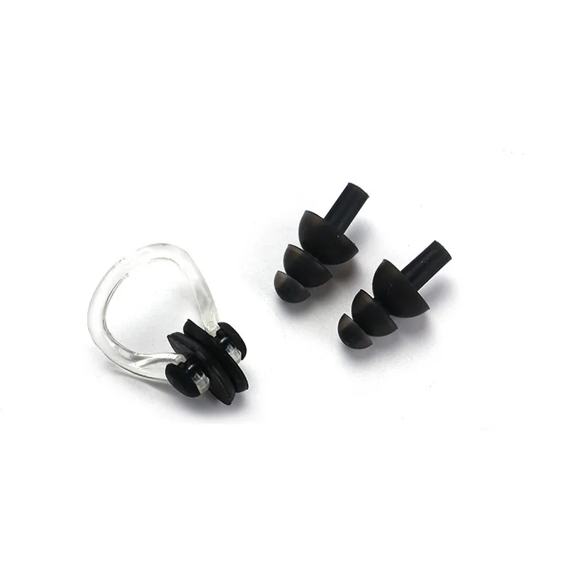 2022 Waterproof Soft Silicone Swimming Set Nose Clip Ear Plug Earplug Silica Gel Box Nose Clamp Earplug Set Swimming Equipment 5