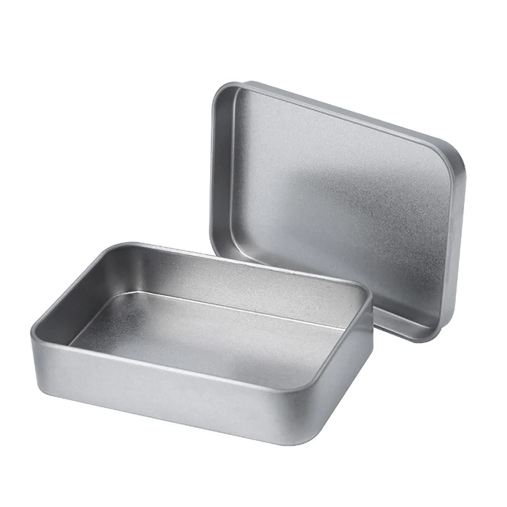 

Practical Compact Jewelry Case Durable Storage Tool Simple Tin Box Lightweight Rectangle USB For Badge Portable