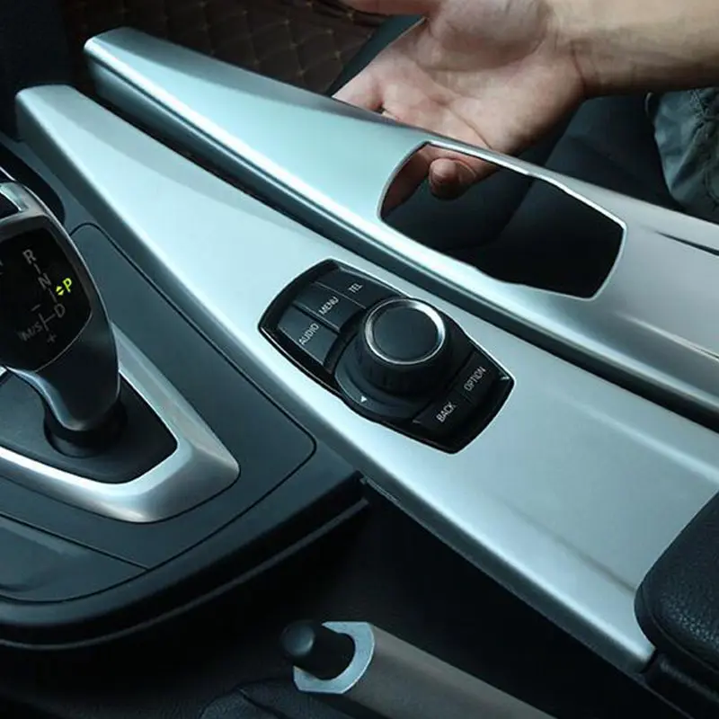 Auto Multimedia Panel Abdeckung Trim Aufkleber für BMW 3 Serie F30 F34 4  Serie F33 F36 Carbon Fiber Innen Trim - AliExpress
