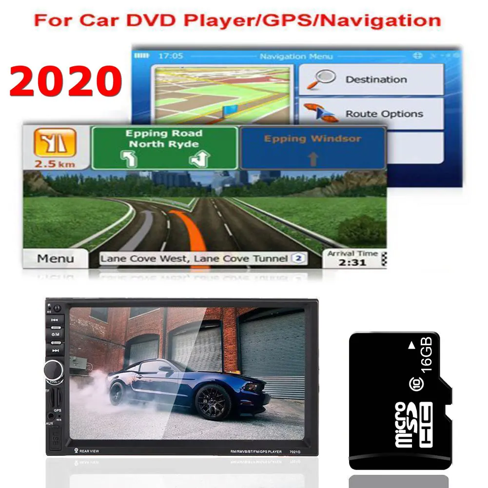 Car map micro SD card 16GB for gps Map Andriod system Navigation radio New free update Russia spain east