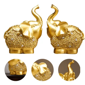 

Elephant Ornament Creative Adornment Adorable Resin Crafts Elephant Model