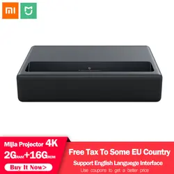 Xiaomi Mijia MJJGTYDS01FM лазерный проектор 4 к 2 Гб 16 английский интерфейс MIUI ТВ HDR Bluetooth Wi Fi 3D дома ТЕАТР системы