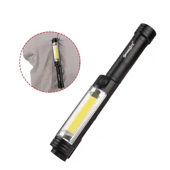 

Super Bright COB+XPE LED Pocket Inspection Work Light Flashlight With Clip