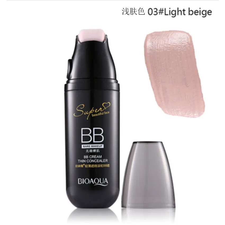 Light beige Горячая BIOAQUA бренд прокрутка жидкая воздушная Подушка BB крем база голый макияж тонкий увлажняющий консилер корейская косметика 30 г - Цвет: Light beige