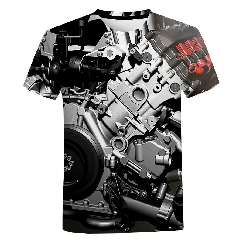 3D Car Engine Tee | Car Engine T-shirt