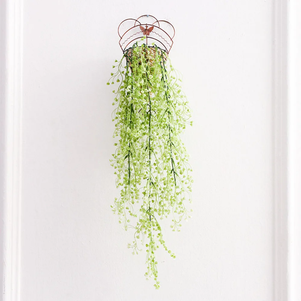 Искусственный висячий цветок Адмиралтейство ива Настенный декор из ротанга Пластиковый цветок зеленое растение Цветочная композиция