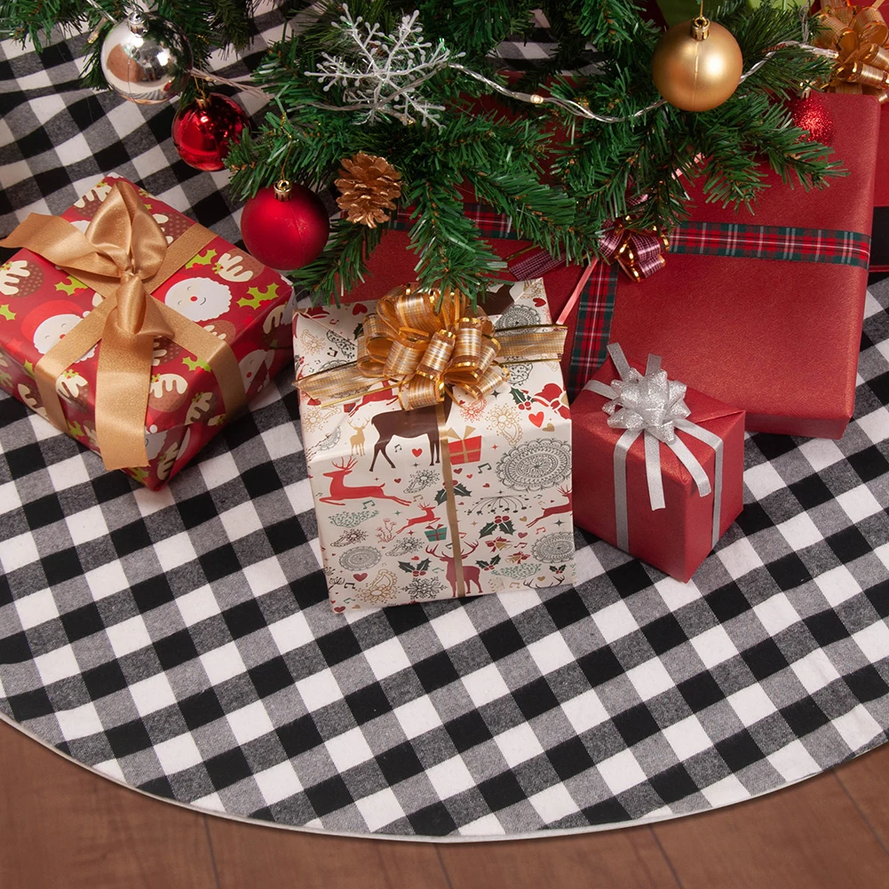

54/48 inch Christmas Tree Carpet Skirt Plush Velvet Merry Christmas Xmas Tree Decoration for Home New Year 2019