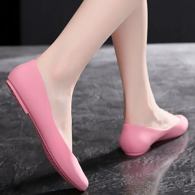 Women Casual Shoes 2021 New Ladies Slip On Waterproof Flats Comfy Soft Zapatos Mujer Walking Footwear 2021 Spring New Rain Shoes